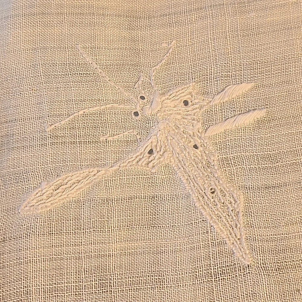 Vintage Handmade Tablecloth Snow White Work Cotton Filet Brode Embroidered
